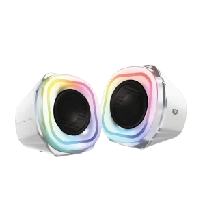 BOCINA GAMER BALAM RUSH GLIMM QUAD BG555 / ALAMBRICA USB / BLUETHOOTH - 3.5 MM / SONIDO ESTEREO / 10 W / ILUMINACION LED / BLANCO / BR-937023