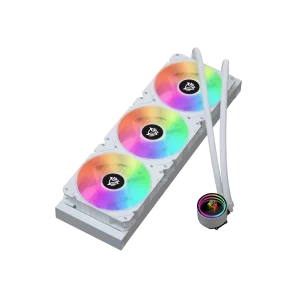 ENFRIAMIENTO LIQUIDO GAMER BALAM RUSH HYDROX PRO HX30 / 3 VENTILADORES / 120MM / ILUMINACION ARGB / RODAMIENTO HIDRAULICO / 50 CFM / SILENCIOSO 30 DB / 2400 RPM / BLANCO / BR-937351
