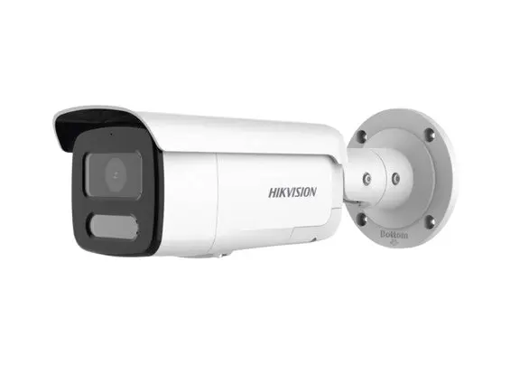 CAMARA HIKVISION / [DUAL LIGHT + COLORVU] BALA IP 8 MEGAPIXEL / LENTE 4 MM / 60 MTS IR + 60 MTS LUZ BLANCA / EXTERIOR IP67 / LUZ INTERMITENTE Y ALERTA DE AUDIO / MICRÓFONO INTEGRADO / VIDEOANALITICOS