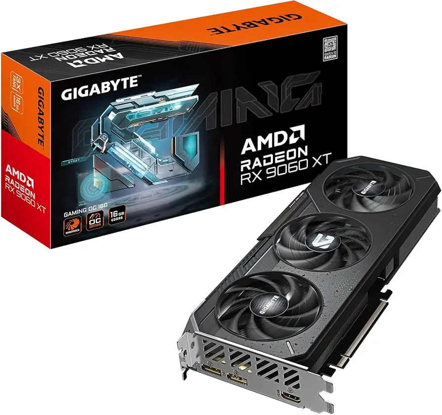 TARJETA DE VIDEO GIGABYTE GV-R9060XTGAMING OC-16GD / RX 9060 XT / VRAM 16GB GDDR6 / DP / HDMI / GAMING
